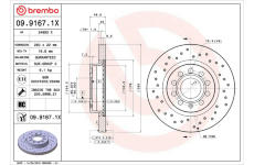 Brzdový kotouč BREMBO 09.9167.1X