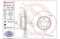 Brzdový kotouč BREMBO 09.9172.11