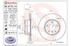 Brzdový kotúč BREMBO 09.9173.11