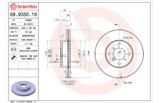 Brzdový kotouč BREMBO 09.9350.10