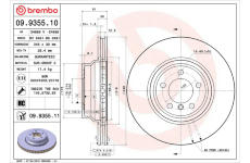 Brzdový kotouč BREMBO 09.9355.11