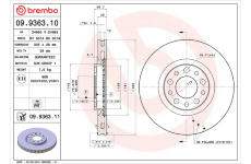 Brzdový kotouč BREMBO 09.9363.11