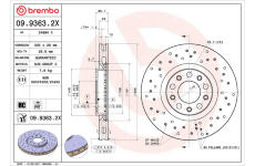 Brzdový kotúč BREMBO 09.9363.2X