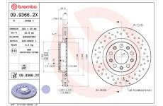 Brzdový kotouč BREMBO 09.9366.2X