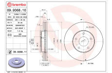 Brzdový kotouč BREMBO 09.9368.11