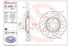 Brzdový kotúč BREMBO 09.9369.1X