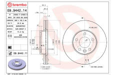 Brzdový kotouč BREMBO 09.9442.14