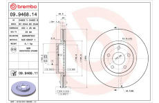 Brzdový kotouč BREMBO 09.9468.11