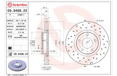 Brzdový kotouč BREMBO 09.9468.2X