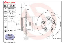 Brzdový kotouč BREMBO 09.9482.11