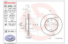 Brzdový kotouč BREMBO 09.9483.11