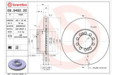 Brzdový kotouč BREMBO 09.9492.20