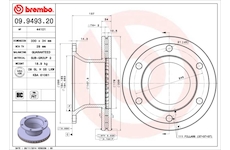 Brzdový kotúč BREMBO 09.9493.20