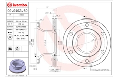 Brzdový kotouč BREMBO 09.9493.60