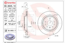 Brzdový kotúč BREMBO 09.9505.10