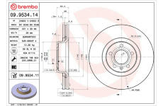 Brzdový kotouč BREMBO 09.9534.11