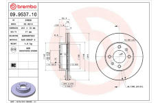 Brzdový kotouč BREMBO 09.9537.10