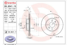 Brzdový kotouč BREMBO 09.9541.11