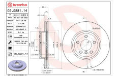 Brzdový kotouč BREMBO 09.9581.11