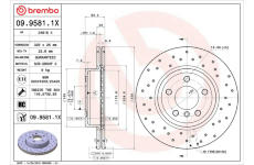 Brzdový kotouč BREMBO 09.9581.1X