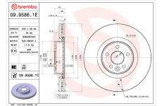 Brzdový kotúč BREMBO 09.9586.1E