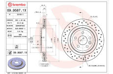 Brzdový kotúč BREMBO 09.9587.1X