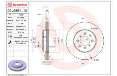 Brzdový kotouč BREMBO 09.9591.10