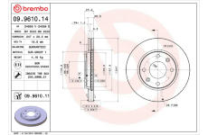 Brzdový kotouč BREMBO 09.9610.14