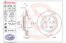 Brzdový kotouč BREMBO 09.9738.10