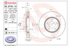 Brzdový kotouč BREMBO 09.9743.11