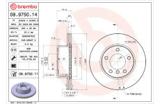 Brzdový kotouč BREMBO 09.9750.11