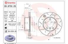 Brzdový kotouč BREMBO 09.9750.2S