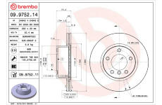 Brzdový kotouč BREMBO 09.9752.14