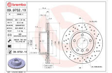 Brzdový kotouč BREMBO 09.9752.1X