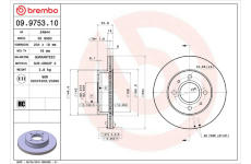 Brzdový kotouč BREMBO 09.9753.10