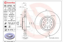 Brzdový kotúč BREMBO 09.9755.11