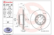 Brzdový kotúč BREMBO 09.9761.60