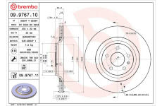 Brzdový kotouč BREMBO 09.9767.11