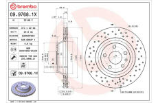 Brzdový kotouč BREMBO 09.9768.1X