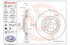 Brzdový kotouč BREMBO 09.9771.11