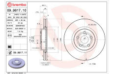 Brzdový kotouč BREMBO 09.9817.10