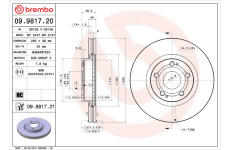 Brzdový kotúč BREMBO 09.9817.21