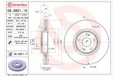 Brzdový kotouč BREMBO 09.9821.10