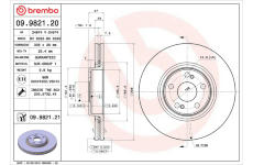 Brzdový kotouč BREMBO 09.9821.21