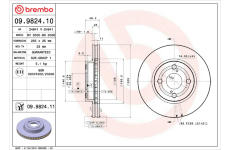 Brzdový kotouč BREMBO 09.9824.10