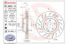 Brzdový kotouč BREMBO 09.9825.10