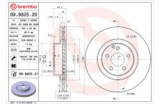 Brzdový kotouč BREMBO 09.9825.21