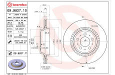 Brzdový kotouč BREMBO 09.9827.11