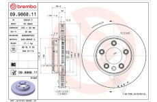 Brzdový kotouč BREMBO 09.9868.11