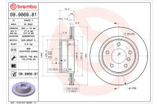 Brzdový kotouč BREMBO 09.9869.81